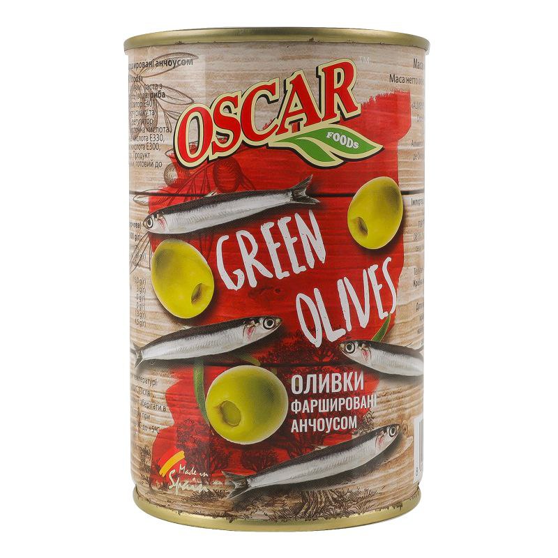 Оливки Oscar foods фарш анчоус 300г